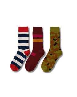 Soft Strength Socks (3-Pack) Quiet strength, rich tones - Kind Socks, Socks - Socks, [product_material] - Organic Cotton