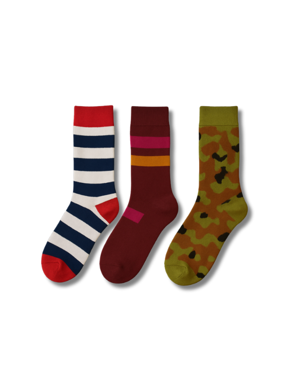Soft Strength Socks (3-Pack) Quiet strength, rich tones - Kind Socks, Socks - Socks, [product_material] - Organic Cotton